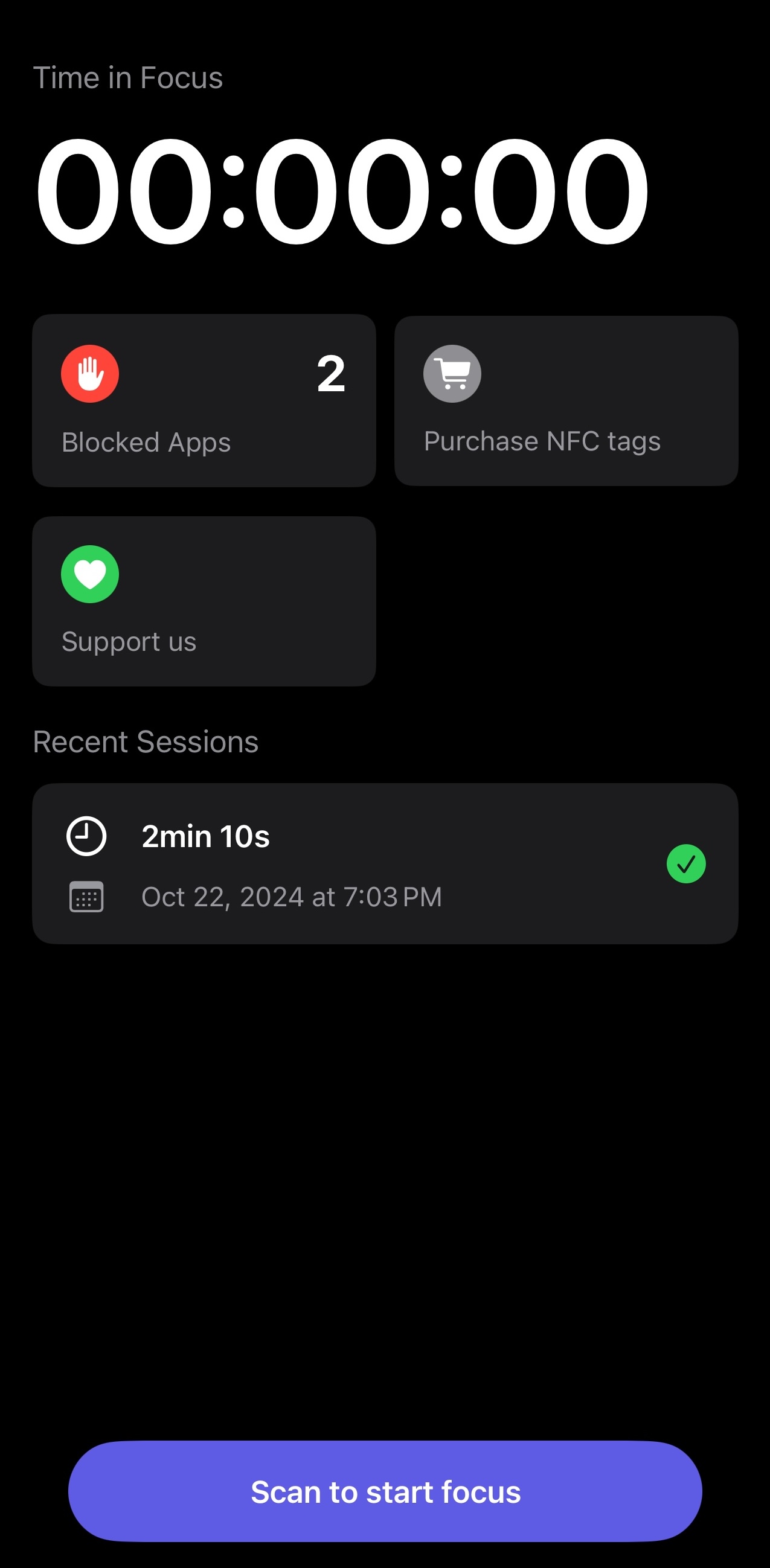 Foqos app screenshot